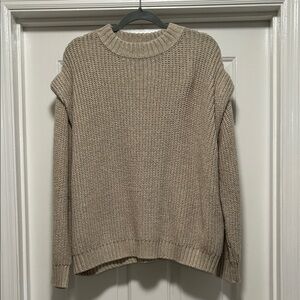 G by Giuliana Cream Knit Sweater, Large